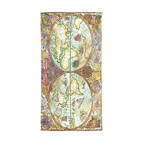 Auuxva Fashion Scarf Colorful Vintage World Map Long Lightweight Sunscreen Scarf Shawl Wrap Muffler Neckerchief For Women Men #TOP1