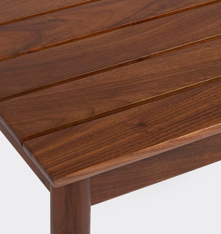 X went Furniture Solid sheesham Wood Bedroom Bench, Slatted Top Design, Walnut Finish, (100 * 40 * 40 cm) 2