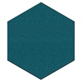 FrankenArt Akustikschaumstoff PolySound Akustik Schaumstoffe aus Basotect® WollFilz Stoff - kaschiert in Hexagon-Form Größe L - Durchmesser Ø45cm - Stärke 3cm - Farbe: 0018 wasserblau