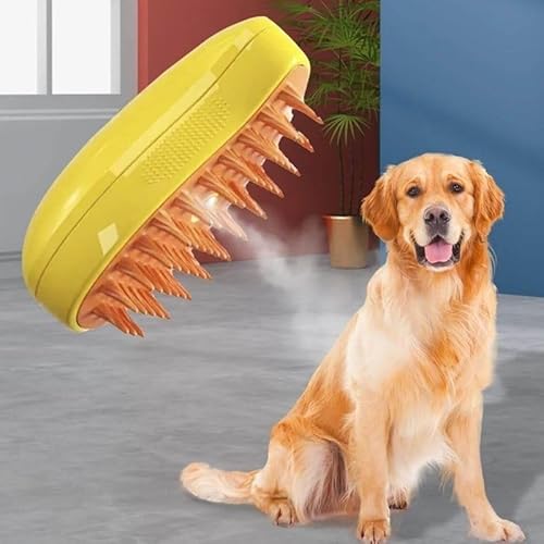 Escova de Vapor para Remover Pelos de Animais - Higieniza, Remove Pelos dos Pets e Relaxa - Portátil