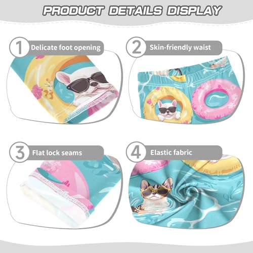 Puppy Floats Girls Leggings,Workout Leggings for Girls Toddler Athletic Legging Size for 3-10T3