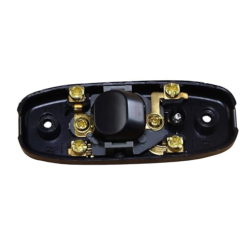 Miniatura 2 de Interruptor de cable en línea de encendidoapagado 10A 250V lámpara de repuesto para lámpara de mesa, escritorio, cama Gw320. negro (paquete de 2)