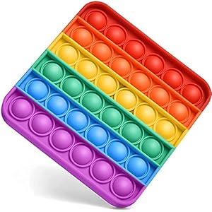 SK RAYAN Push Pop Bubble Sensory Fidget Toys Stress Relief Silicone Pressure Relieving Popping it Toys for Autism Special Needs Anxiety Reliever for Kids Teens Adults (Square)