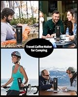 EVERANGE Tragbare elektrische Espressomaschine, Reisekaffeemaschine, kompatibel mit gemahlenem Kaffee und NS-Kapseln (Schwarz mit LCD-Display) – Ansicht 6