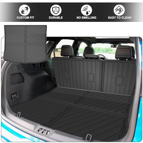 AOMSAZTO Cargo Liner & Backrest Mat for Ford Edge 2015-2025 Custom Fit Trunk Mat Seat Back Cover - All Weather Trunk Liner Car Accessories Interior Protection Rear Cargo Mat