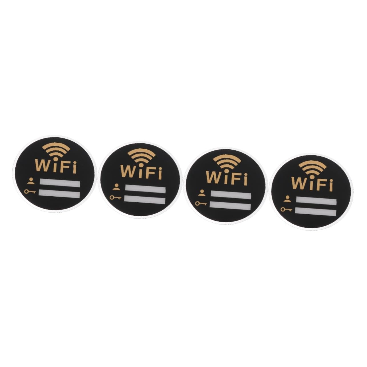 STOBOK WiFi Password Sign Acrylic Plaque 6 Inch Wall Decor for Office Restaurant Wireless Network Display 4 Pack