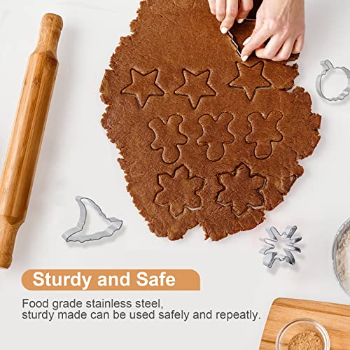 7Pcs Large Halloween Cookie Cutters Set, Stainless Steel Metal Halloween Cookie Cutters Shapes -- Witch's Hat, Pumpkin, Ghost, Bat Spidder And Cats (Halloween Cookie Cutter) #TOP4