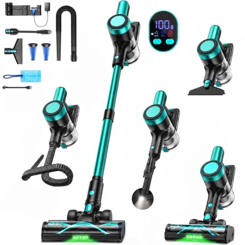 Image of Cordless Vacuum Cleaner, 58KPa /60Mins 10 in 1 Self-Standing Stick Vacuum