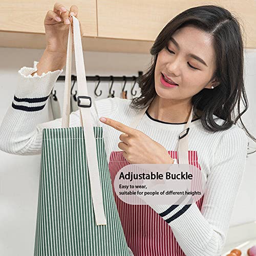 Women Kitchen Apron With Hand Wipe Pockets Adjustable Neck For Cooking Baking Aprons For Women With Pockets #TOP3