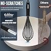 Whisks For Cooking - 500 F Heat Resistant Silicone Whisk, Heavy Duty 7,9&11inch Non-Scratch Balloon Kitchen Wisk tool Set, for cooking Wisking, Blending, Beating, Stirring, 3 Piece Black