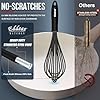 Whisks For Cooking - 500 °F Heat Resistant Silicone Whisk, Heavy Duty 7",9"&11inch Non-Scratch Balloon Kitchen Wisk tool Set, for cooking Wisking, Blending, Beating, Stirring, 3 Piece Black #1