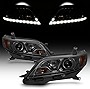 AKKON - For 11-17 Toyota Sienna XL30 Smoked Tinted LED DRL Projector Headlights Assembly