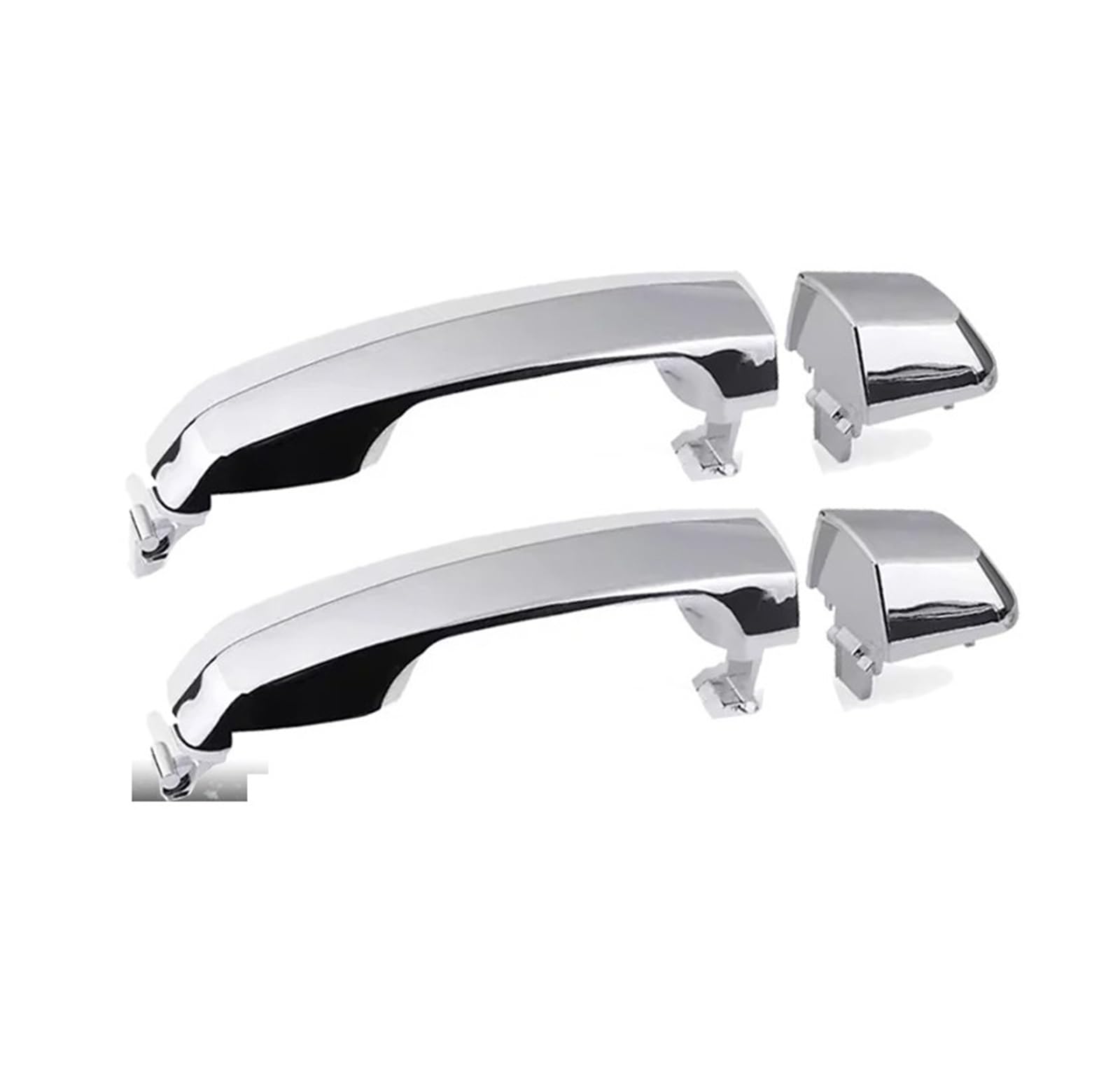 Nokrgqw 2Pcs Silver Rear Car Outer Door Handle For Toyota For Prado For Landcruiser For 4Runner 2010-2017 69211-60090 Rear Left Right Outer Door Handle