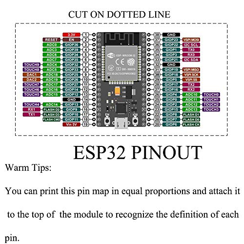 Image of AITRIP 10PCS ESP32S ESP32 ESP-WROOM-32 Development Board 2.4GHz Dual-Core WiFi +Bluetooth 2 Function Microcontroller for Arduino