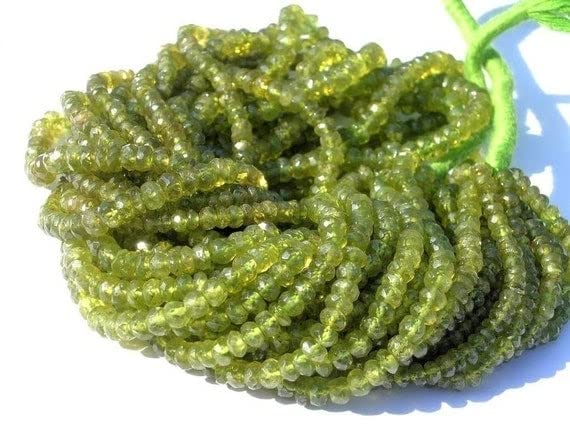 Vesuvianite perles rondelles 4-5mm pour réparer et personnaliser vos bijoux ternis