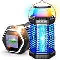 Sayneep Solar Bug Zapper Outdoor, Foldable Bug Zapper & Adjustable Light, High-Efficiency Mosquito Zapper, 12-Hour Runtime, Cordless Rechargeable Design for Indoor Outdoor