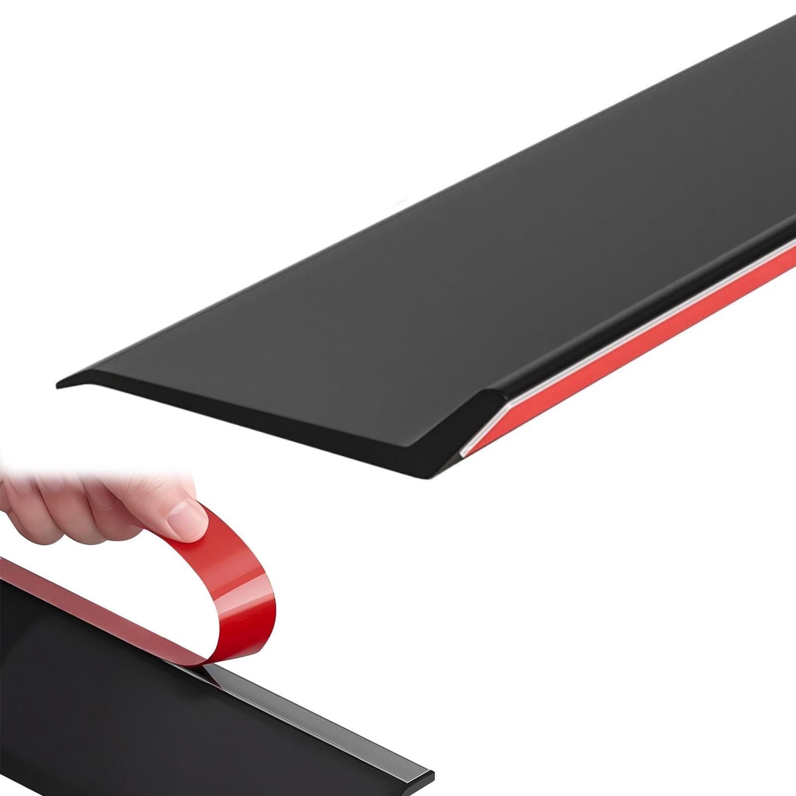 Estdkmnos 4.5Cm Window Outer Edge Rain Shield， Self-Adhesive Rubber Rain Drip Weather Stripping, Multiple Sizes(,(9.8Ft))