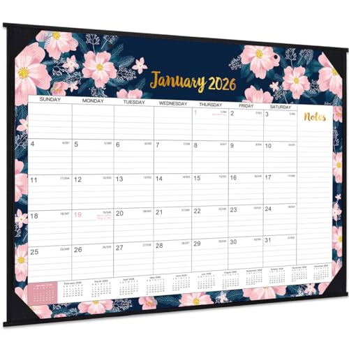2026 Desk Calendar - January 2026 - December 2026, Large Calendar 2026, Cover 12 Months Calendar, 22" x 17", Rolled Desk Calendar with Box 2026 Desk Calendar - January 2026 - December 2026, Large Calendar 2026, Cover 12 Months Calendar, 22" x 17", Rolled Desk Calendar with Box