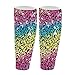 Youngerbaby Colorful Leopard Leg Sleeves Long Compression Leg Sleeve Knee Sleeves Protect Leg, for Man Women Basketball Size L