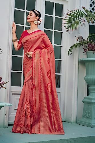 Image of Glory Sarees Women's Banarasi Silk Saree With Blouse Piece (Premium Silk107 Parent)