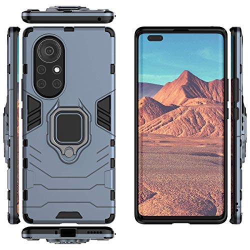 QiongNi Case for Huawei Nova 8 Pro Case Cover,Magnetic Car Mount Bracket Shell Case for Huawei Nova 8 Pro 5G BRQ-AN00 Case Blue