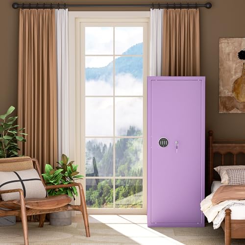 Image of Bonusall 12-15 Rifle Safes Large Rifles Gun Safes for Rifles and Shotguns, Long Gun Safe for Rifles and Pistols Quick Access with Lockable Box -Purple