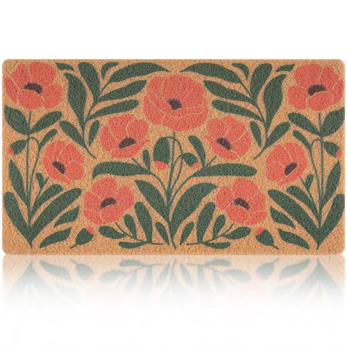 Fttoyoly Spring Door Mat for Front Door, Welcome...