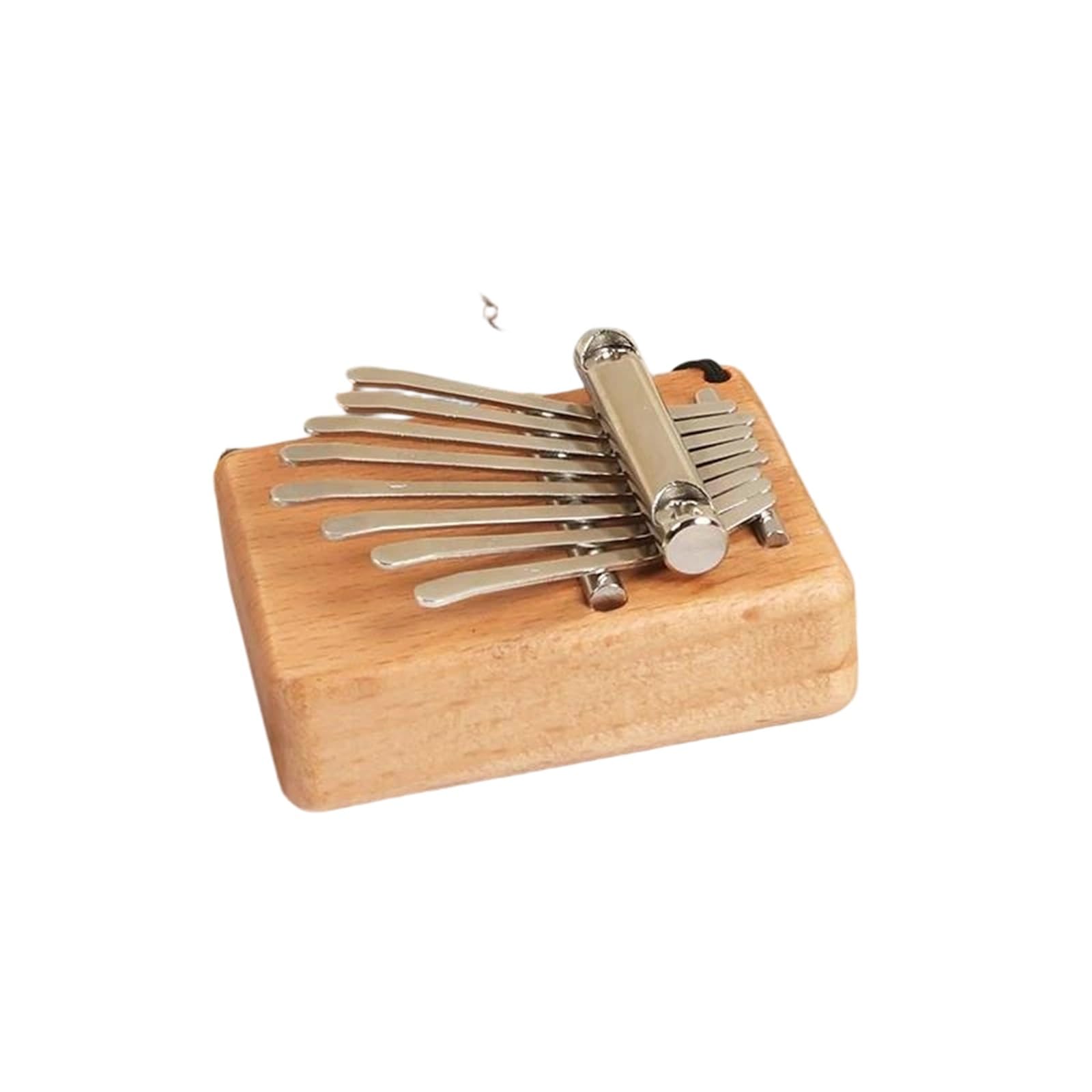 Piano De Pulgar Kalimba De 8 Teclas Accesorios De Madera De Haya Colgante