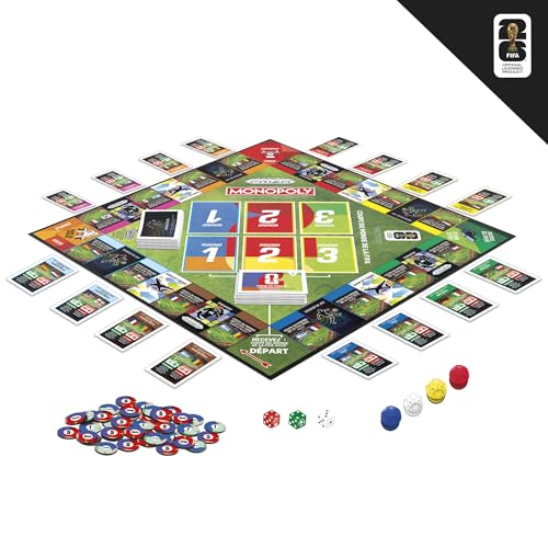 Monopoly Panini Prizm : FIFA World Cup Jeu de Football avec Cartes Monopoly Panini Prizm Coupe du Monde de la FIFA 2026 I dès 8 Ans - Version française