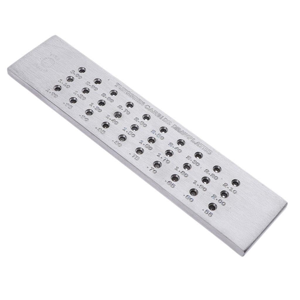 Strumento per gioielli con trafila in filo metallico quadrato a 30 fori in carburo di tungsteno 0,55-3 mm