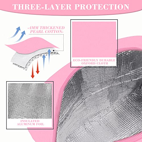 Kubya Lunch Bag For Women Men Insulated Reusable Lunch Box For Adult Lunch Tote Bag For Office Work, Picnic Beach Or Travel（Barbie Pink） #TOP4