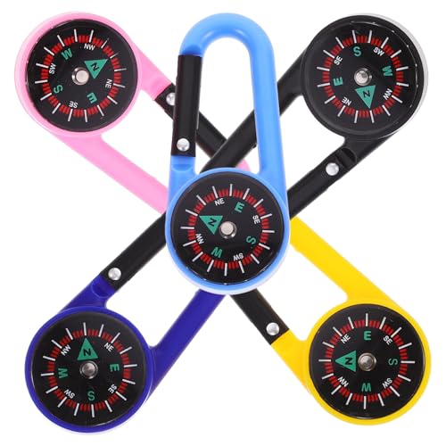 Set 10 brújulas carabiner portátiles para camping miniatura 1