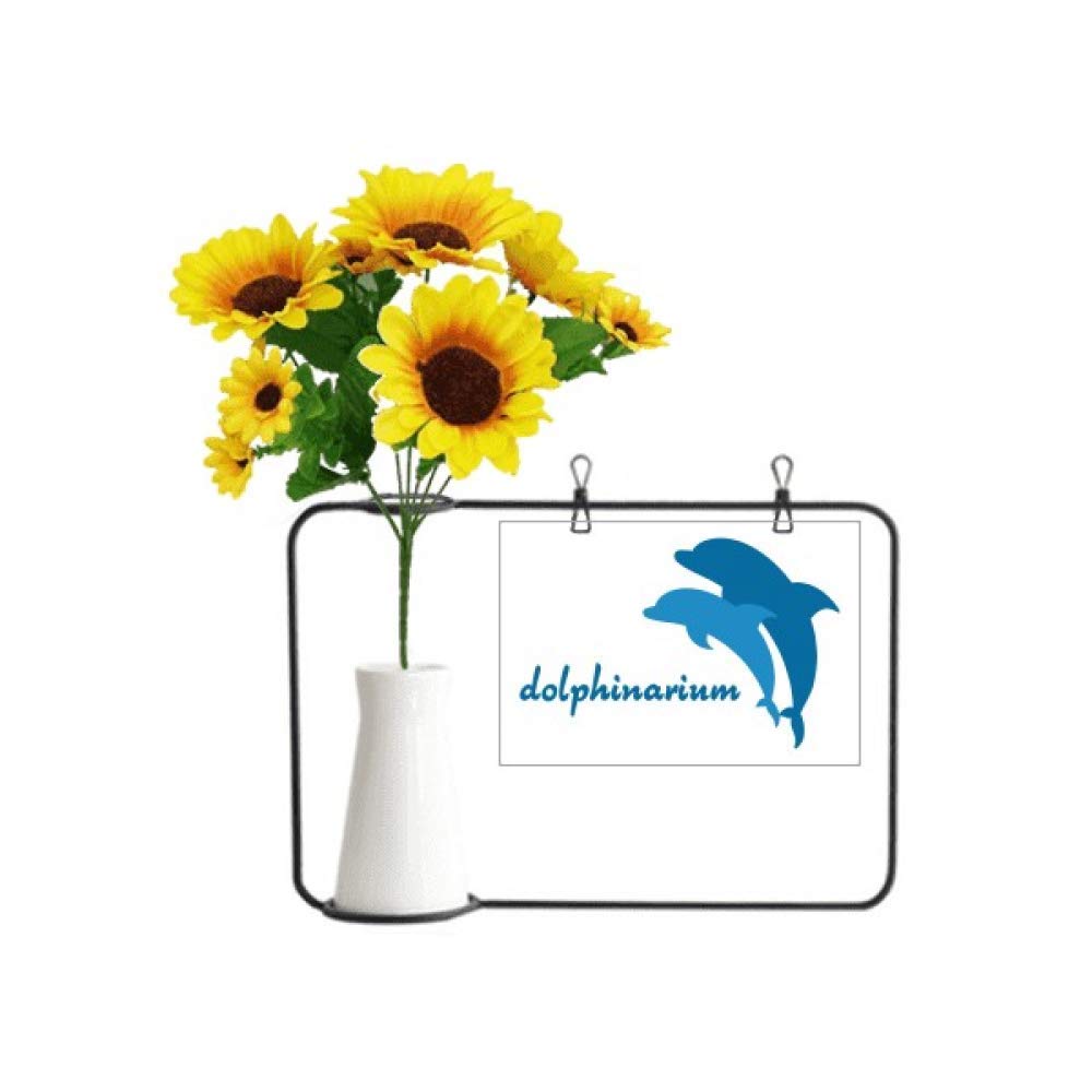 Carte dauphin bleu ocean pour un cadeau de vœux poétique