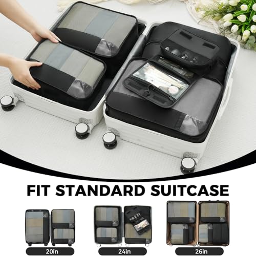 BAGAIL 9 Set Packing Cubes Luggage Packing Organizers for Travel Accessories 7