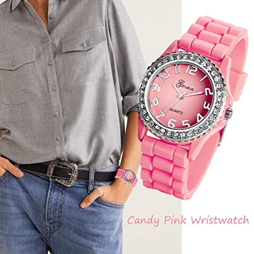 Lancardo Wholesale Lots Of 10 Silicone Rubber Gel Jelly Women Wrist Watches For Mother's Day #TOP6