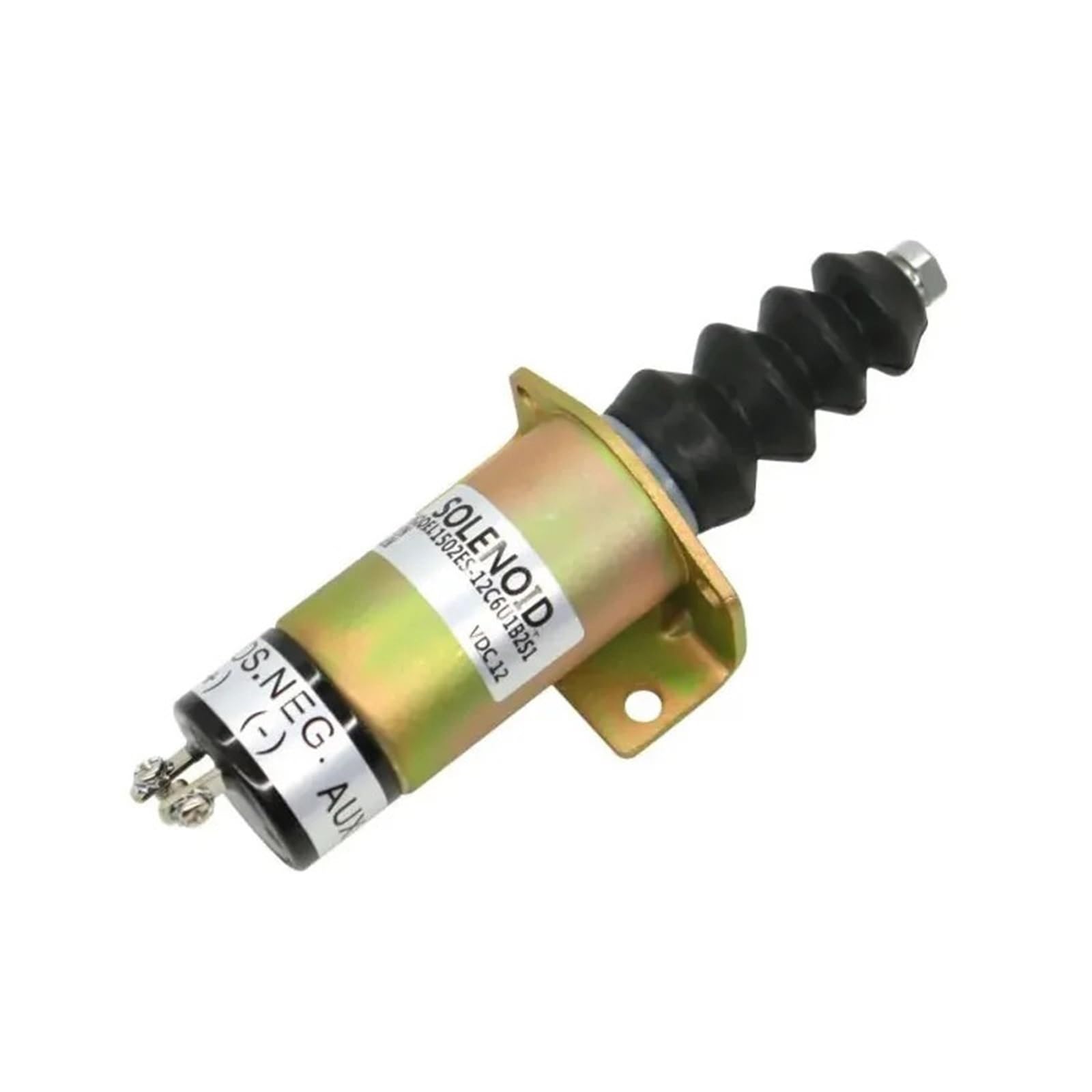 Solenoide de corte de combustible Compatible con la válvula solenoide de apagado de combustible Bobcat de 12 V 1502ES-12C6U1B2S1
