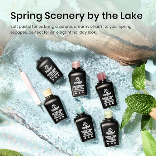 Image of Beetles Pink Glitter Gel Polish - Paradise Twilight Gel Nail Polish, | Reflective Glitter Shimmer Pink Flash Dimond Mermaid Unicorn Effect Nails Soak Off UV LED 15ml