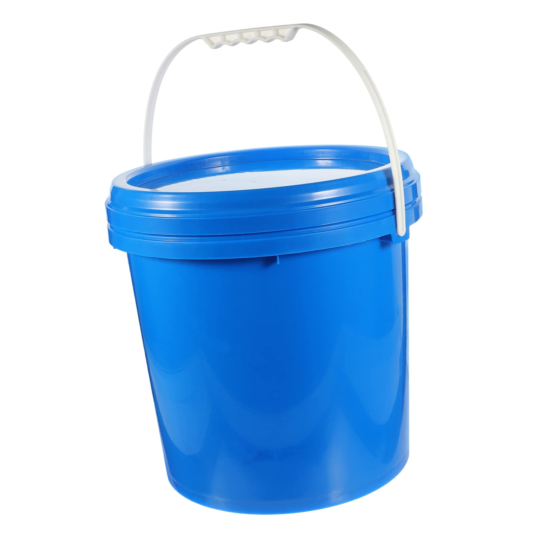 Cubo de Pintura Redondo con Tapa de Hdpe 10 L Azul | Alta Resistencia, Diseño con Asa, para Embalaje y Almacenamiento Diario, No se Deforma con Facilidad
