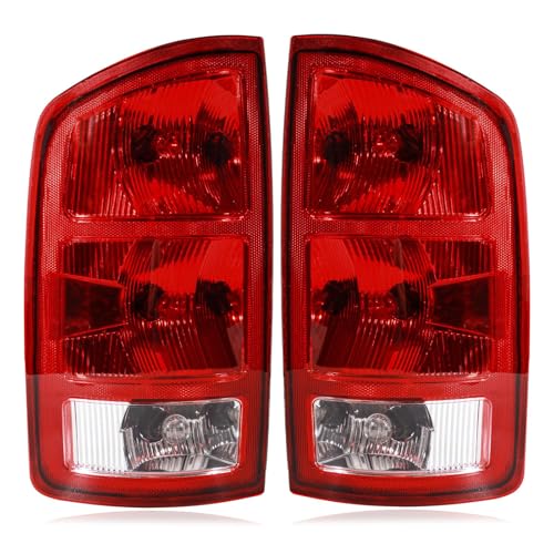CONLLCON Tail lights Assembly Compatible with 2002-2006 Dodge Ram 1500 2500 3500 OE Style Rear Light Taillights Replacement for CH2801147 CH2800147 55077348AF 55077347AF