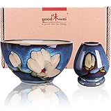  Goodwei Cuenco Ceremonial de té Matcha (Magnolia, con Soporte Batidor)