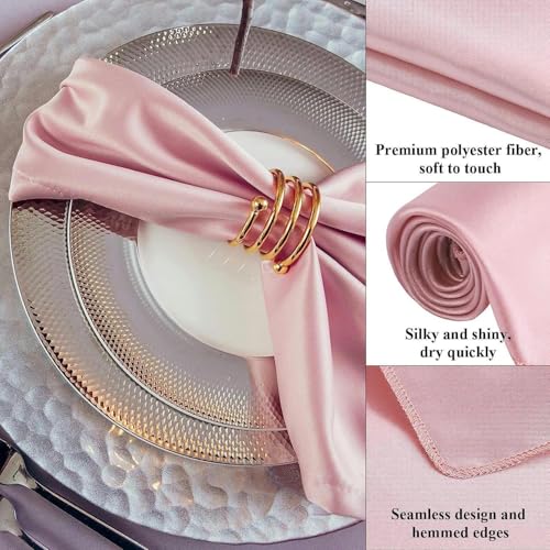 Serviettes de table réutilisables vert foncé pour déco de mariage - 6