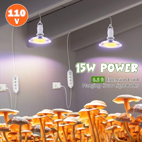 Meonum 1 Pack Mushroom Grow Light with 3/6/9 Hour Timer and 6.5ft Cord by Meonum - Used condition - Image 8
