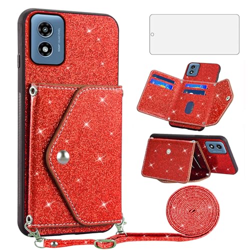 Coque Moto G Play 2024 Asuwish GLTSJB rouge housse de protection