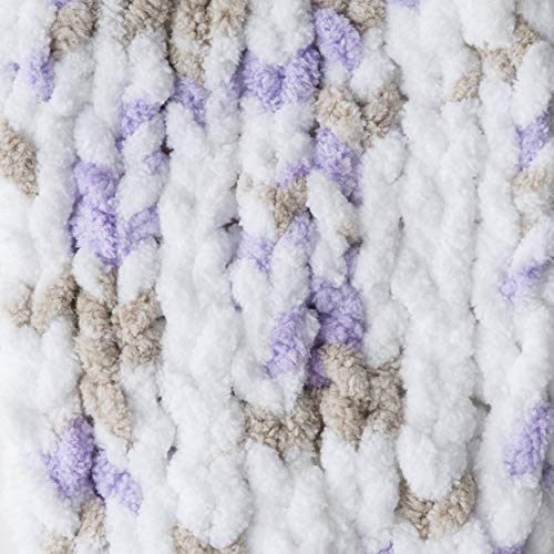 Image of Bernat Baby Blanket Yarn, 3.5 oz, Gauge 6 Super Bulky, Little Lilac Dove Print