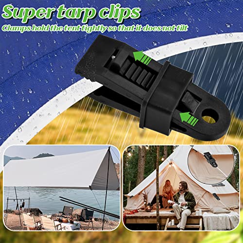 12 Stück Tarp Clip Clamp, Zeltplanen Planenclips, Hochleistungs-Plane Clips Set Sofortige Markisenklemme für Outdoor Zelte, Baldachin, Sonnenschutz, Autoabdeckung Poolabdeckung – Bild 4