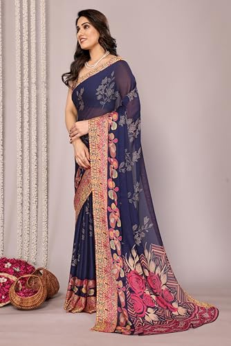 Image of MIRCHI FASHION Saree for Woman Chiffon Tie Dye Printed | Lightweight Daily Wear Women's Sari with Unstitched Blouse Piece (Available in 10 Colors)