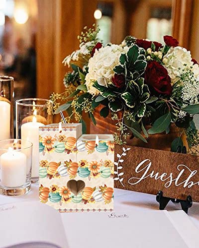 Fall Southwestern Candle Tealight Holders,Gifts For Him,Her,Kids,Women,Men - Heart Decorative Wood Candle Holder With Tea Lights,Wooden Candlestick Decor,Thanksgiving Pumpkins Sunflower Maple Leaf #TOP4