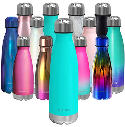 Image of CHILLOUT LIFE 17oz Insulated Stainless Steel Water Bottle, Leak Proof
