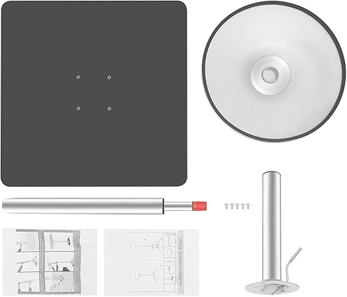 Miniatura 6 de Mesa de bar, mesa de bar cuadrada para bebidas, café, mesa moderna, altura ajustable, mesa giratoria de 360°, mesa de cóctel alta, mesa de bistró de