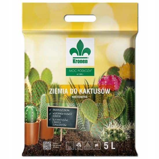 Tierra para cactus y suculentas, 5 l, tierra para cactus, con fertilizante para plantas de interior, permeable, tierra para plantas, tierra para plantas de interior